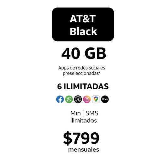 AT&T Black 40GB (Servicio)